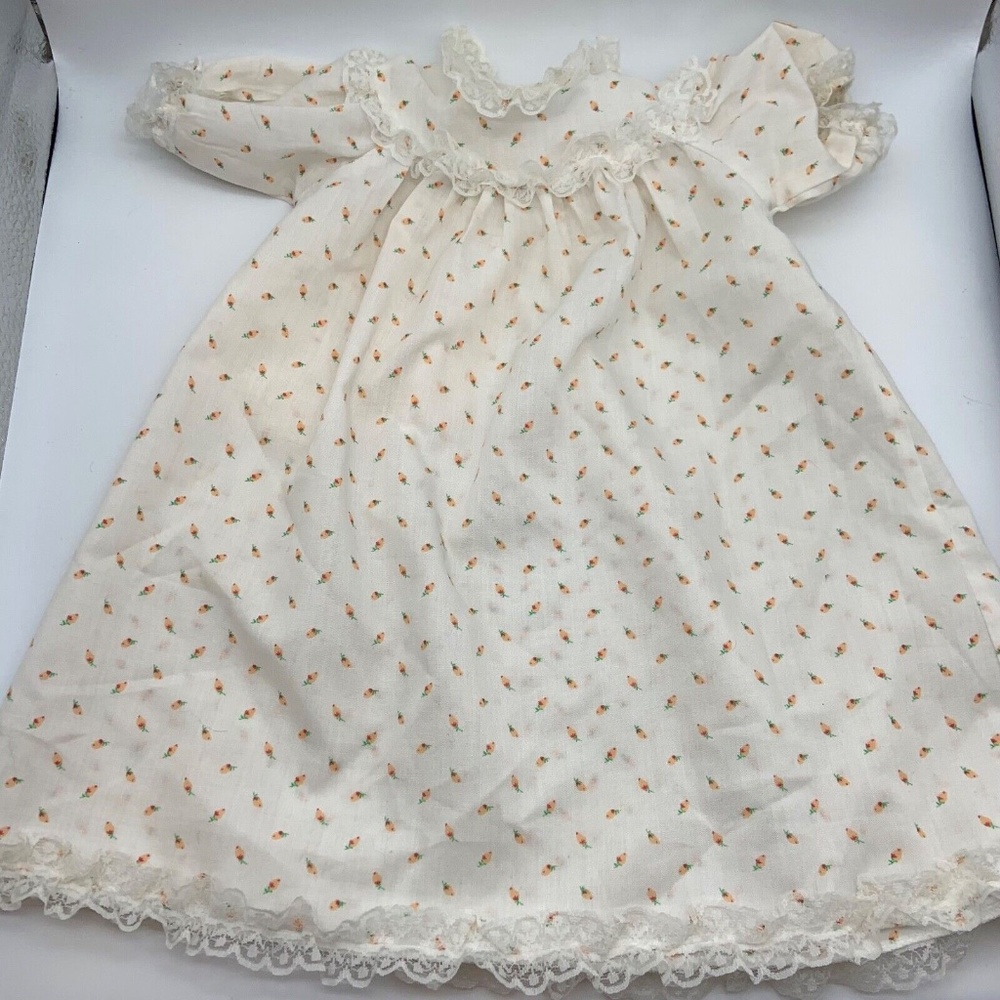 Vintage COLECO Cabbage Patch Kids Original Floral Lace Dress
